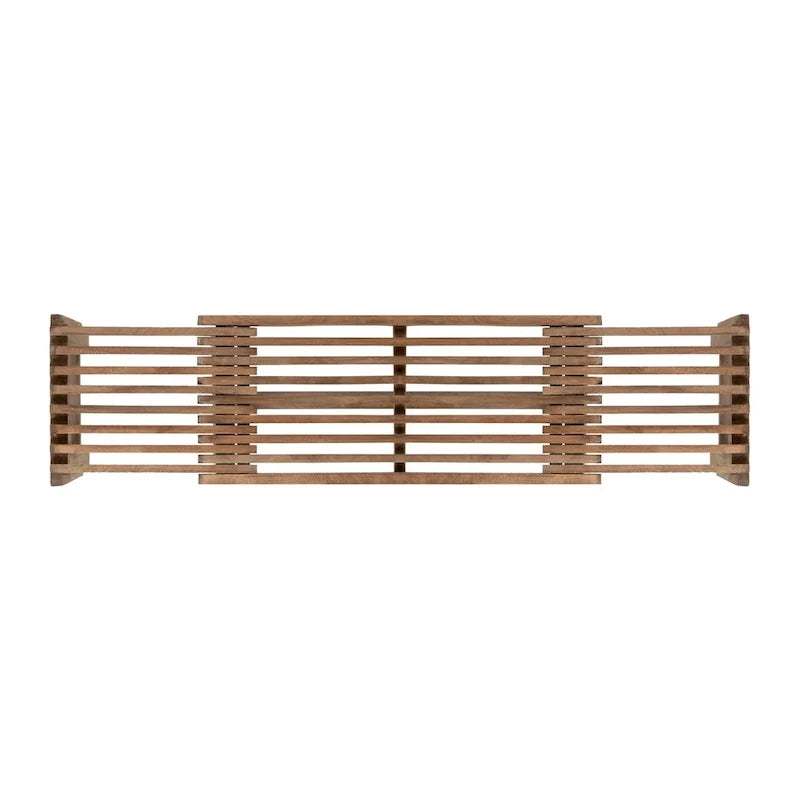 Banc extensible East at Main en bois de manguier massif naturel