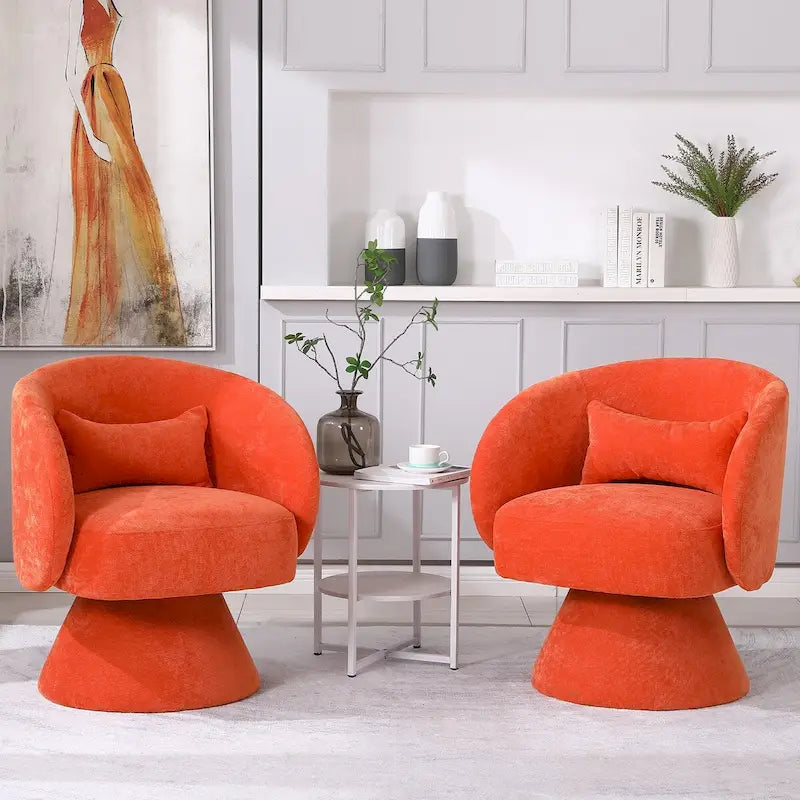 Fauteuil pivotant rembourré (lot de 2)