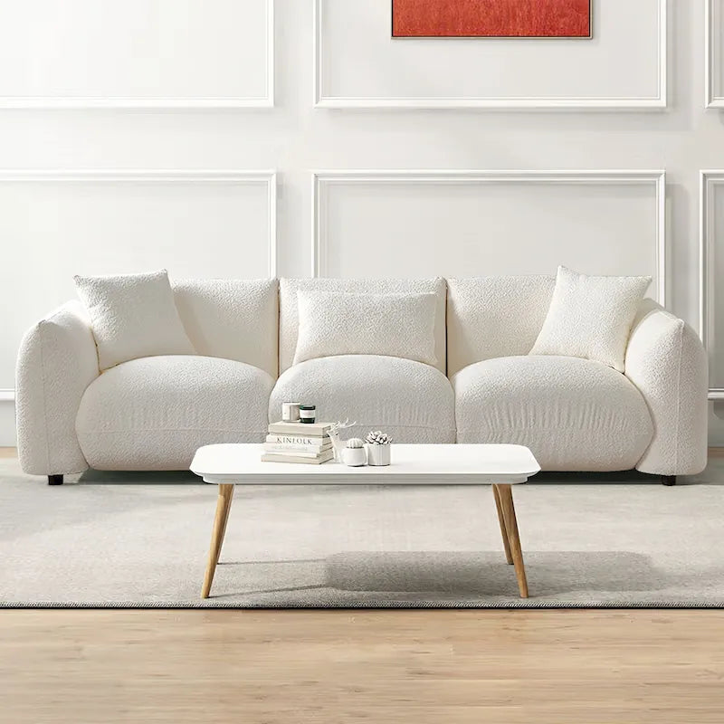 Mid-Century Modern 3-Seater Sofa for Living Room & Bedroom
