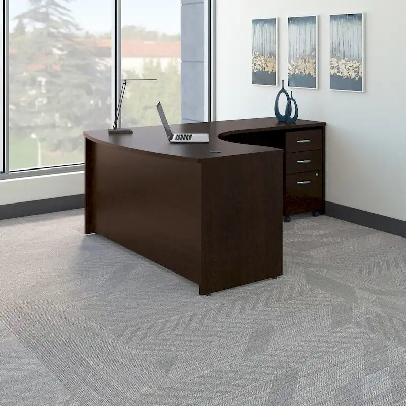 Right Handed L-Shaped Desk with Drawers