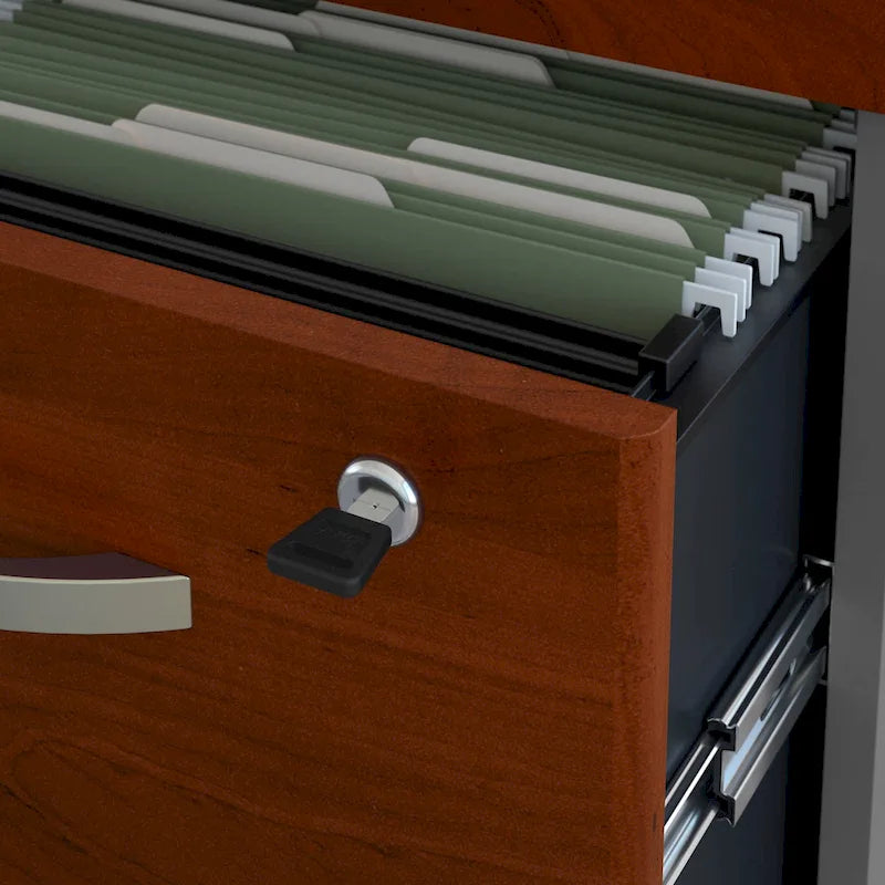 Right Handed L-Shaped Desk with Drawers