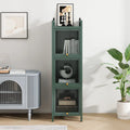Meuble de Rangement Moderne en Verre avec Portes pour Entrée, Salon, Salle de Bain et Salle à Manger