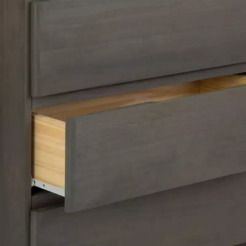 Commode de ferme en bois massif à 6 tiroirs