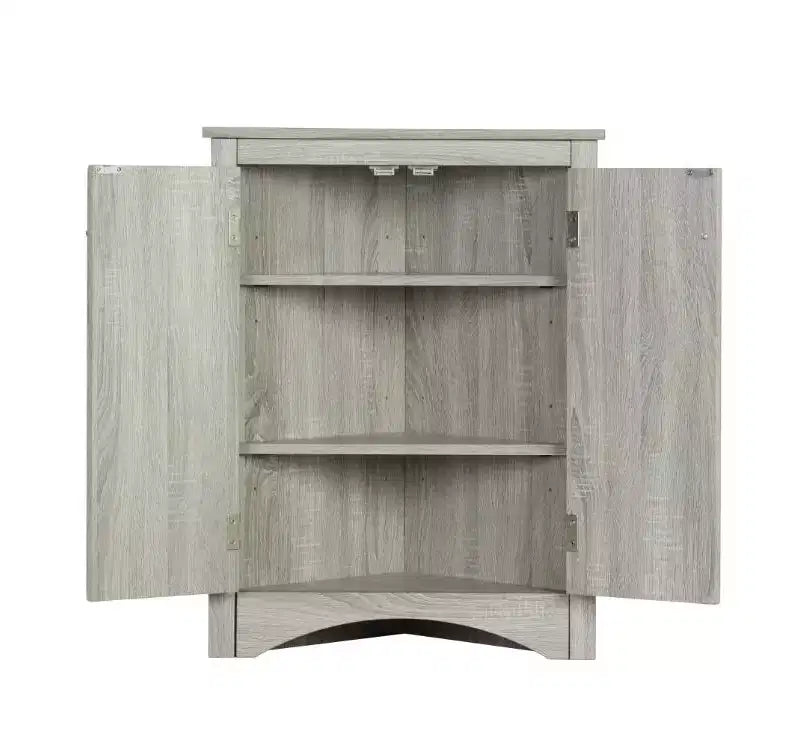 Meuble de rangement d'angle en MDF pour salle de bain avec étagères réglables, meuble bas sur pied pour cuisine et salle de bain,