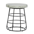Table d'appoint moderne en marbre faite à la main - 18" L x 18" W x 22" H