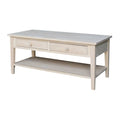 Table basse en parbois massif – 122 cm L x 61 cm P x 48 cm H