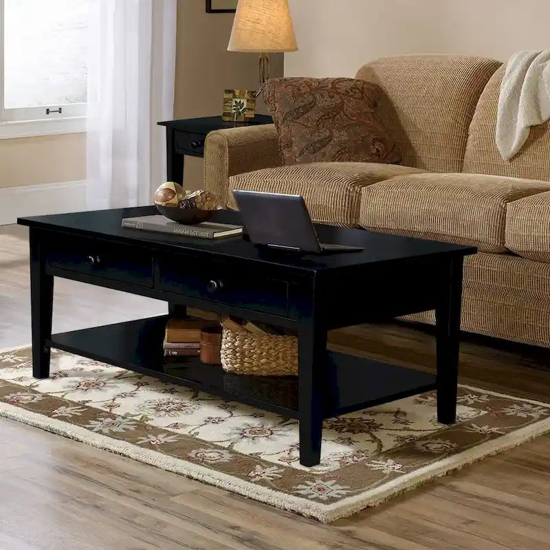 Solid Parawood Coffee Table - 48 in. W x 24 in. D x 19 in. H