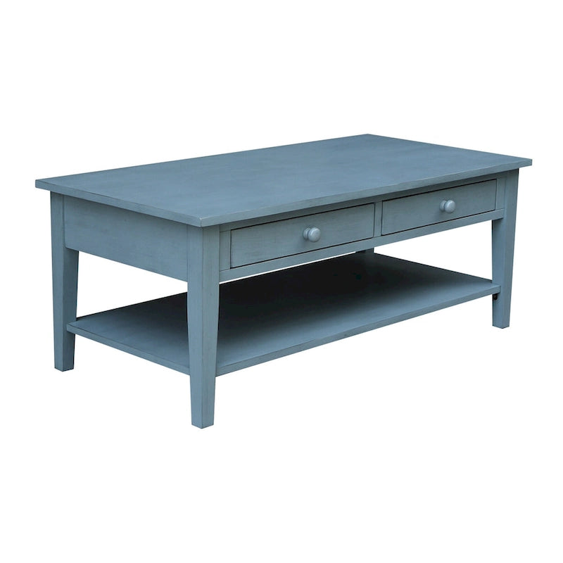Table basse en parbois massif – 122 cm L x 61 cm P x 48 cm H