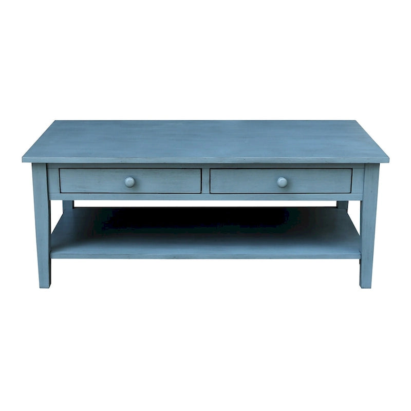 Table basse en parbois massif – 122 cm L x 61 cm P x 48 cm H