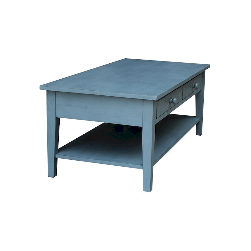 Table basse en parbois massif – 122 cm L x 61 cm P x 48 cm H