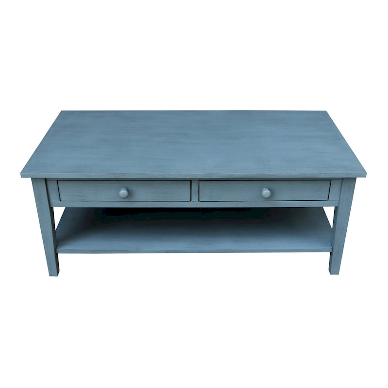 Table basse en parbois massif – 122 cm L x 61 cm P x 48 cm H