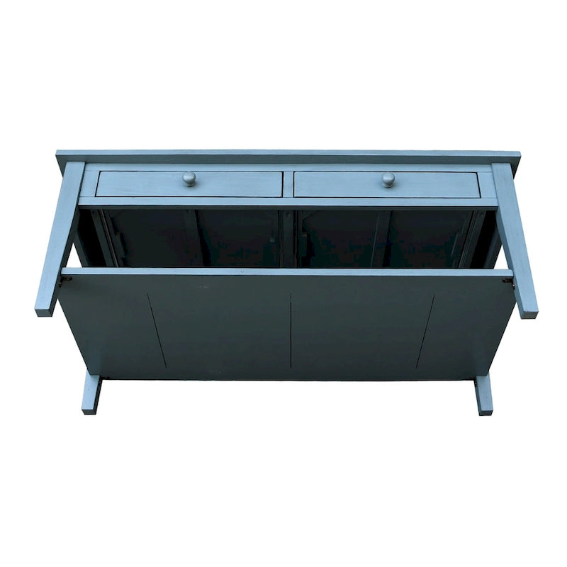 Table basse en parbois massif – 122 cm L x 61 cm P x 48 cm H