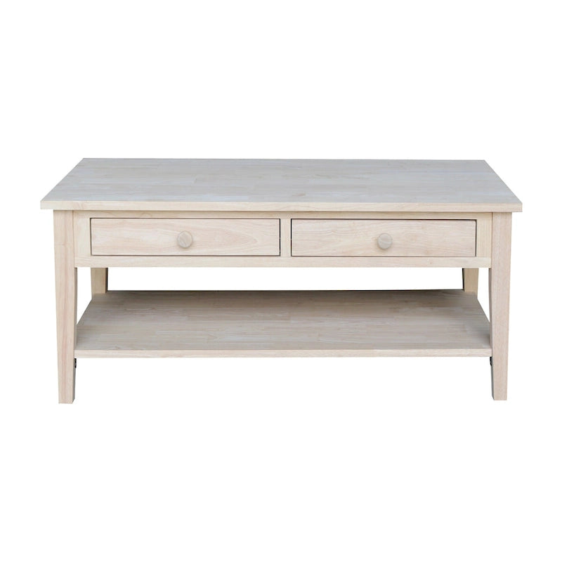 Table basse en parbois massif – 122 cm L x 61 cm P x 48 cm H