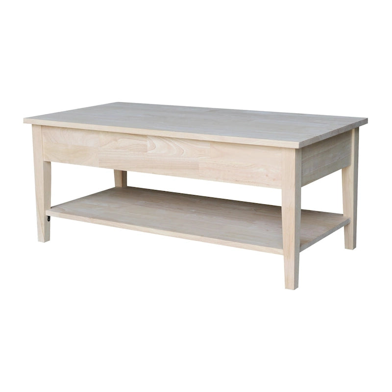 Table basse en parbois massif – 122 cm L x 61 cm P x 48 cm H