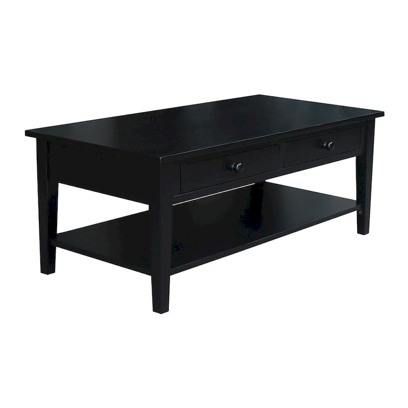 Table basse en parbois massif – 122 cm L x 61 cm P x 48 cm H
