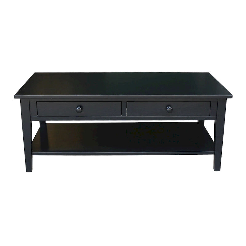 Table basse en parbois massif – 122 cm L x 61 cm P x 48 cm H