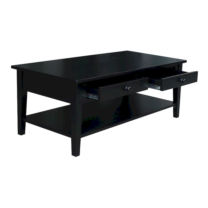 Table basse en parbois massif – 122 cm L x 61 cm P x 48 cm H
