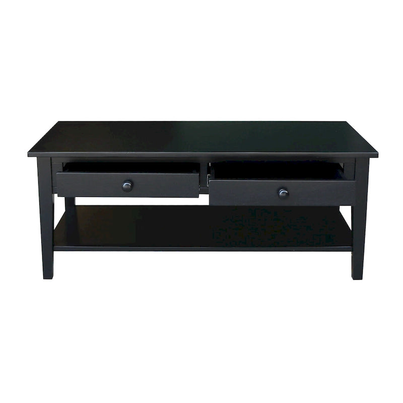 Table basse en parbois massif – 122 cm L x 61 cm P x 48 cm H