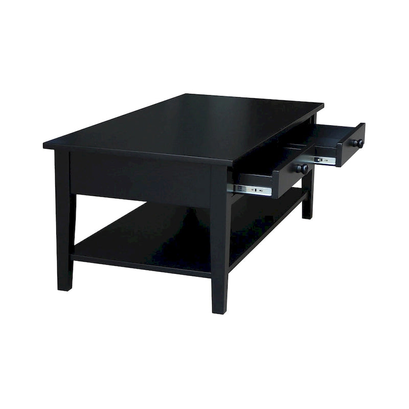 Table basse en parbois massif – 122 cm L x 61 cm P x 48 cm H