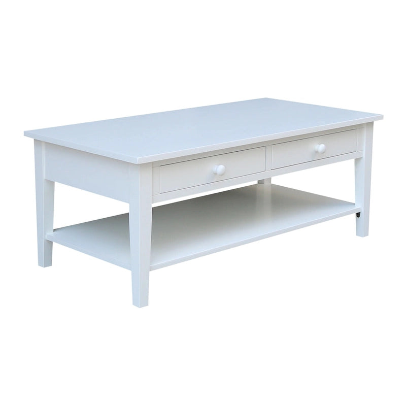 Table basse en parbois massif – 122 cm L x 61 cm P x 48 cm H