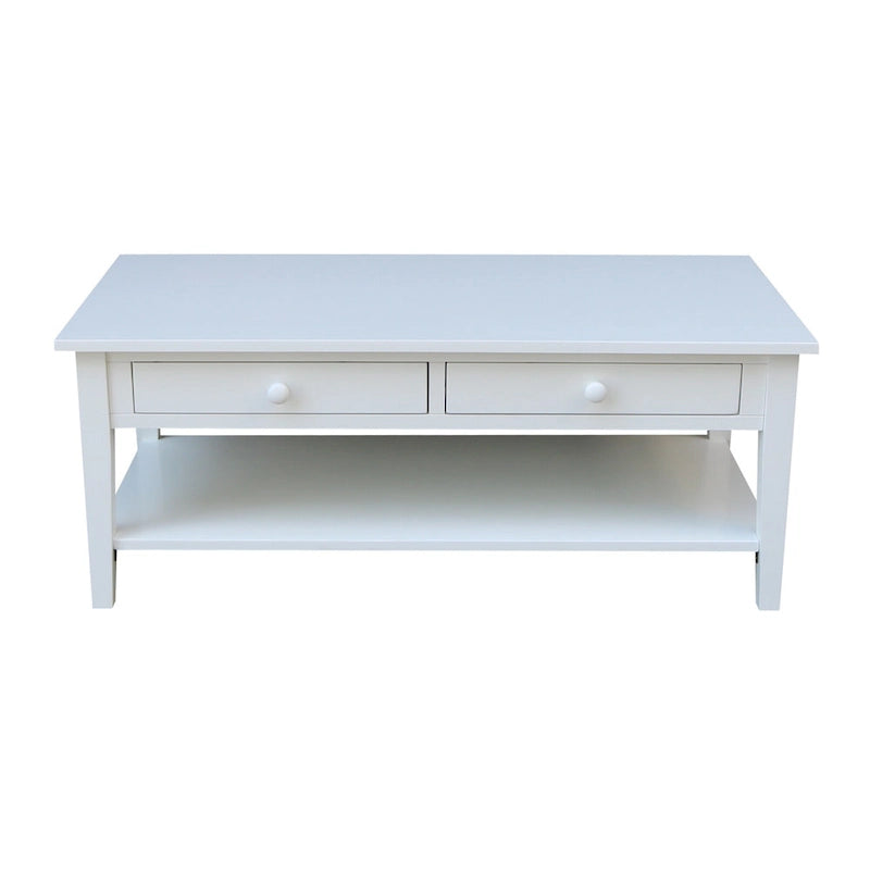 Table basse en parbois massif – 122 cm L x 61 cm P x 48 cm H