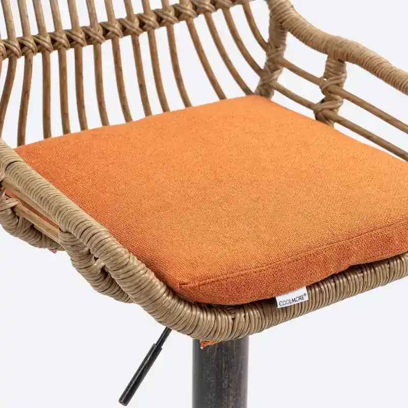 Tabourets de bar pivotants avec repose-pieds - Lot de 2