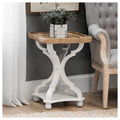 Table d'appoint avec plateau de style rustique ferme