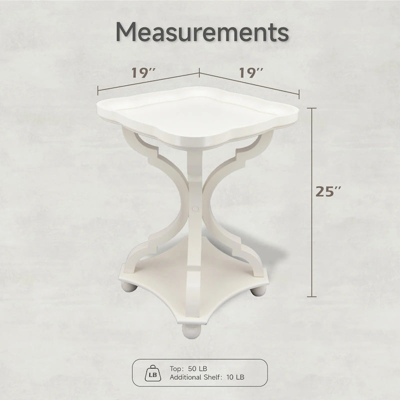 Table d'appoint avec plateau de style rustique ferme