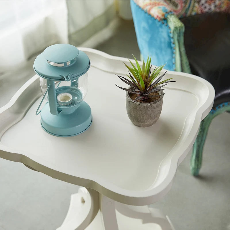 Table d'appoint avec plateau de style rustique ferme