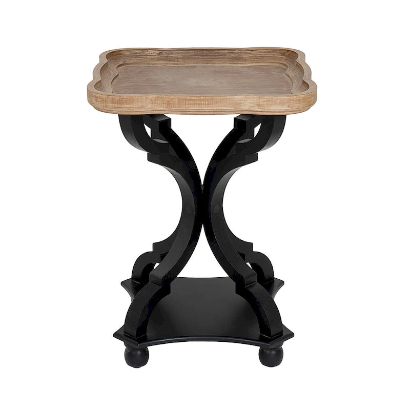 Table d'appoint avec plateau de style rustique ferme