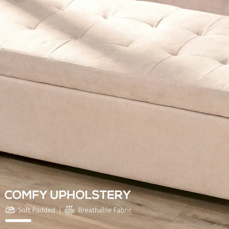 Banc de rangement ottoman avec couvercle relevable