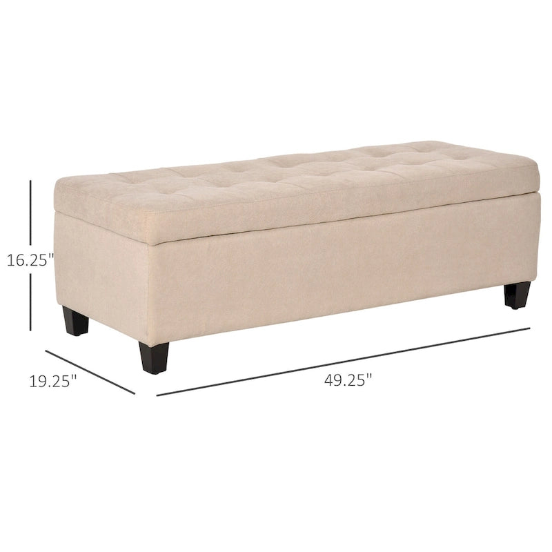 Banc de rangement ottoman avec couvercle relevable