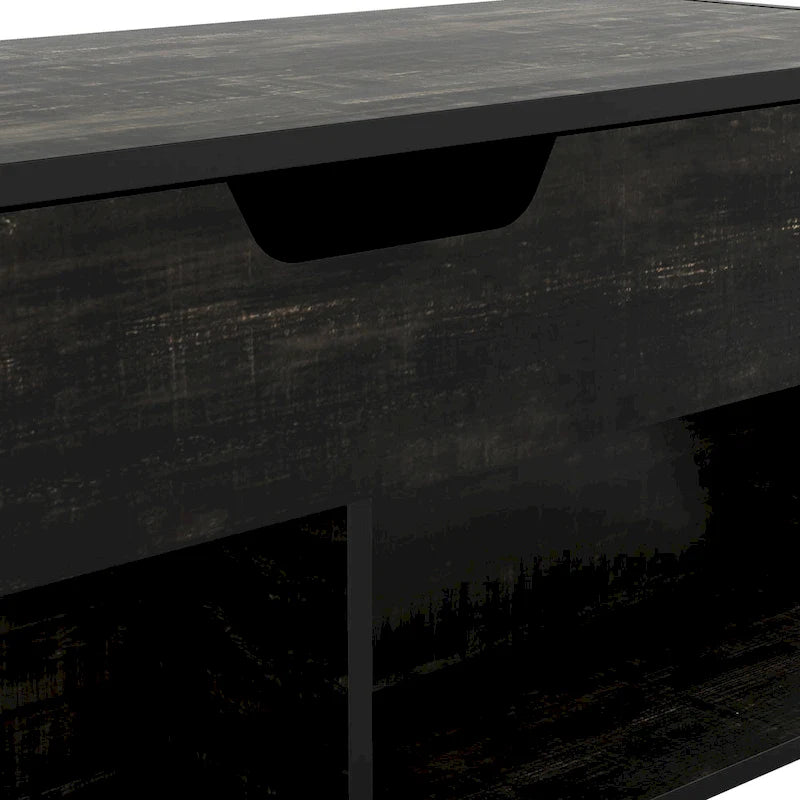 Table basse relevable en chêne noir de transition de 44 pouces