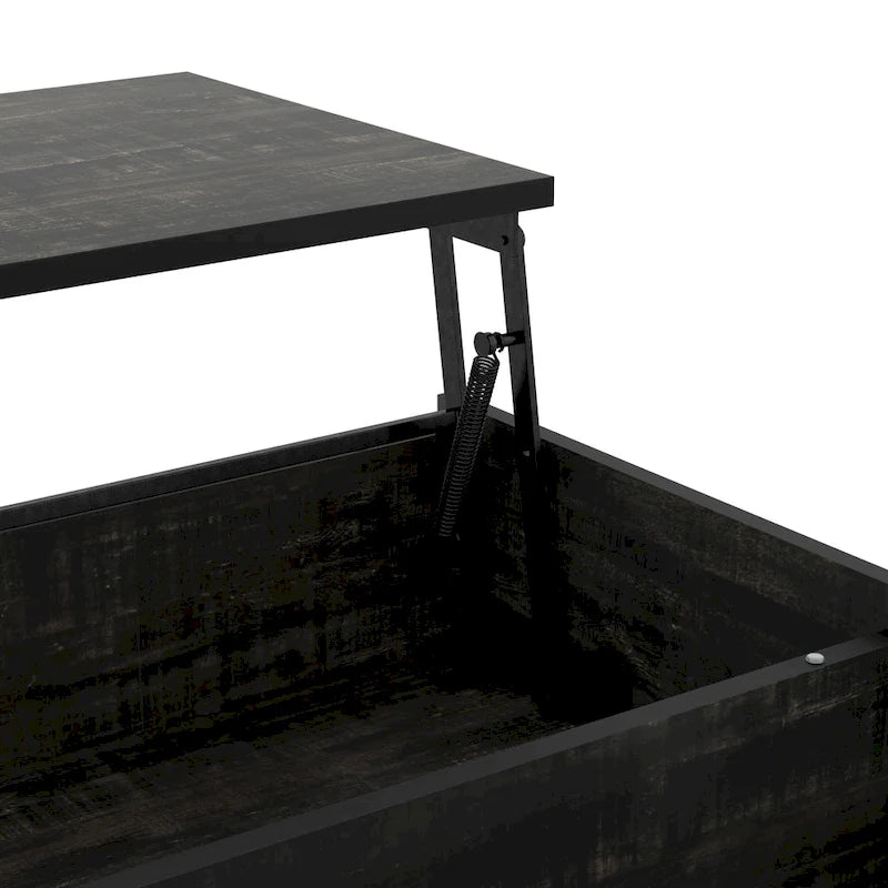 Table basse relevable en chêne noir de transition de 44 pouces