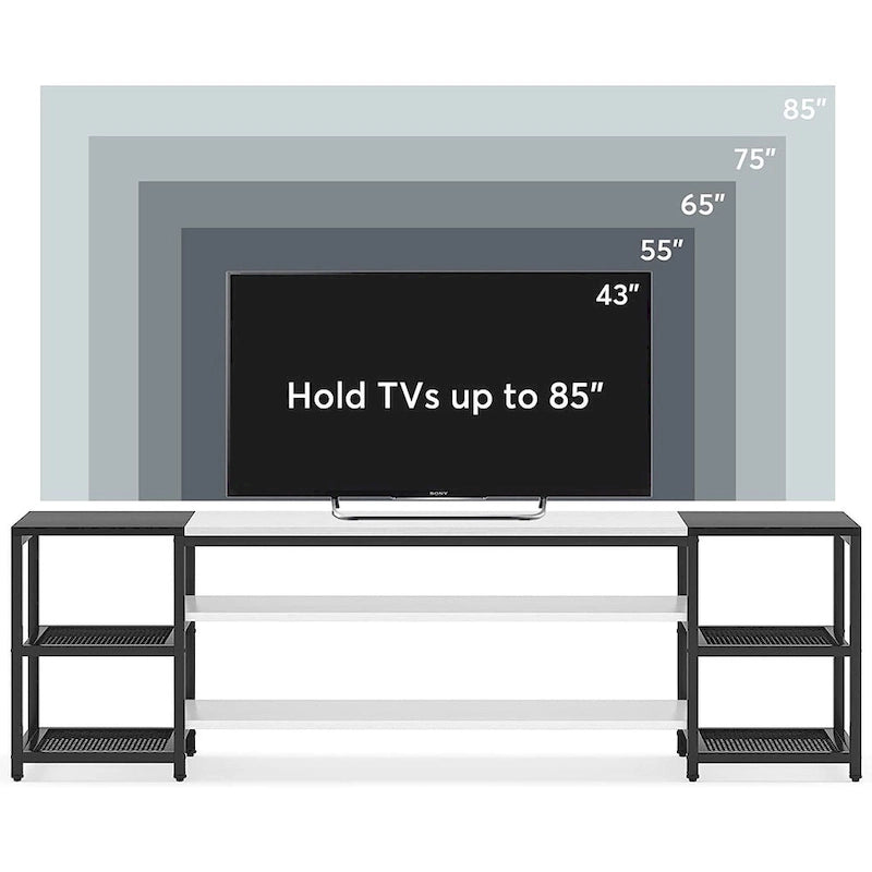 3-Tier TV Stand Entertainment Center with Metal Frame