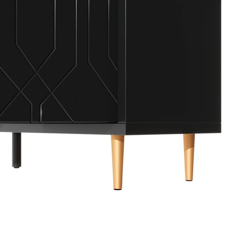 Meuble TV avec étagères réglables et armoire de rangement