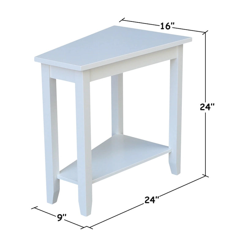 Table d'appoint en bois d'hévéa massif