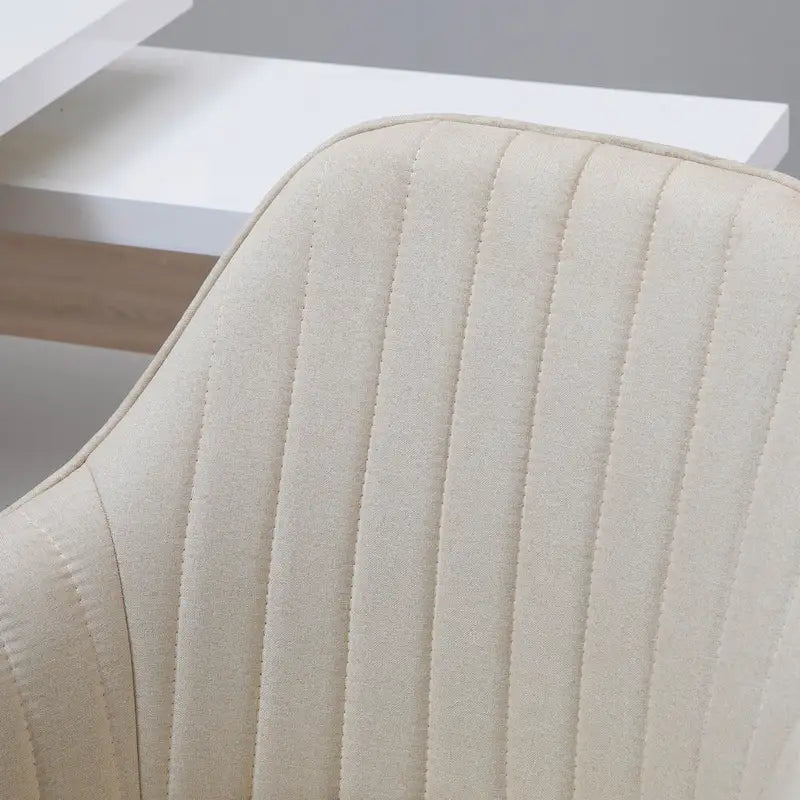 Mid-Back Office Computer Chair - Tub Shape Design, Lined Pattern Back, Swivel Wheels - 23.25*24*37.75