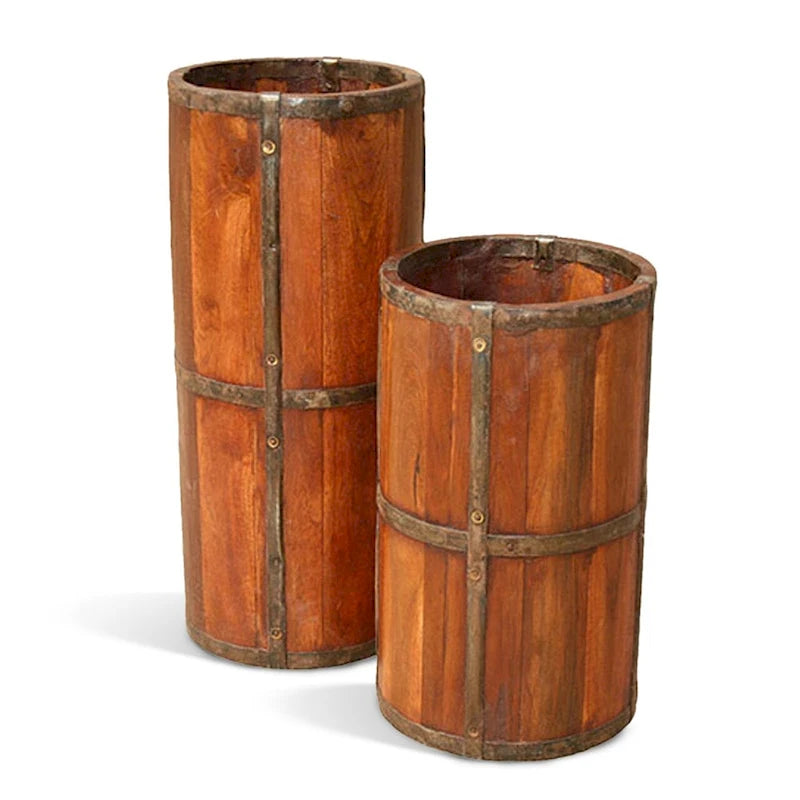 Handmade Rustic Wood Umbrella Stand
