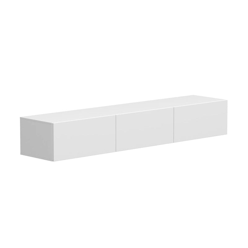 63" Floating TV Stand with LED Lights, Wall Mount High Gloss