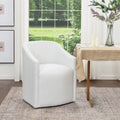 Fauteuil de salle à manger roulant tapissé de tissu de performance
