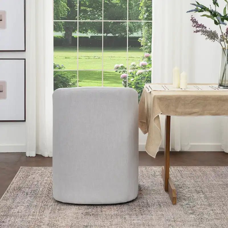 Fauteuil de salle à manger roulant tapissé de tissu de performance