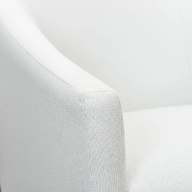Fauteuil de salle à manger roulant tapissé de tissu de performance