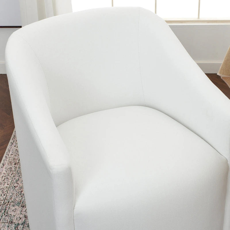 Fauteuil de salle à manger roulant tapissé de tissu de performance