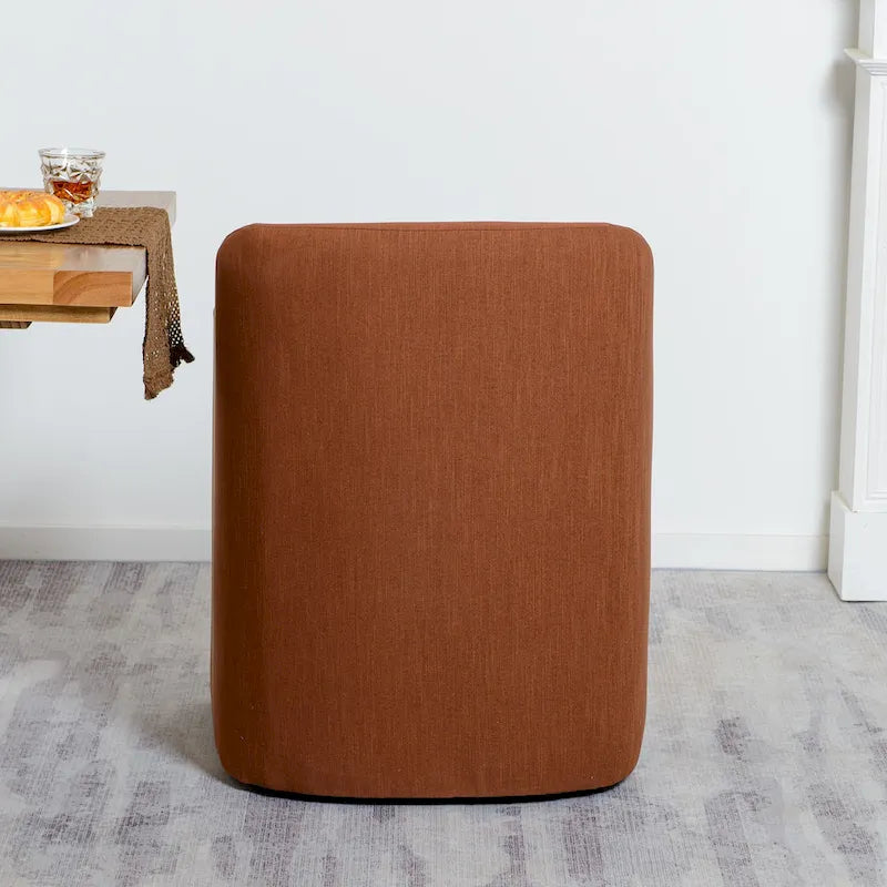 Fauteuil de salle à manger roulant tapissé de tissu de performance