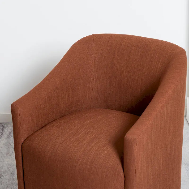 Fauteuil de salle à manger roulant tapissé de tissu de performance