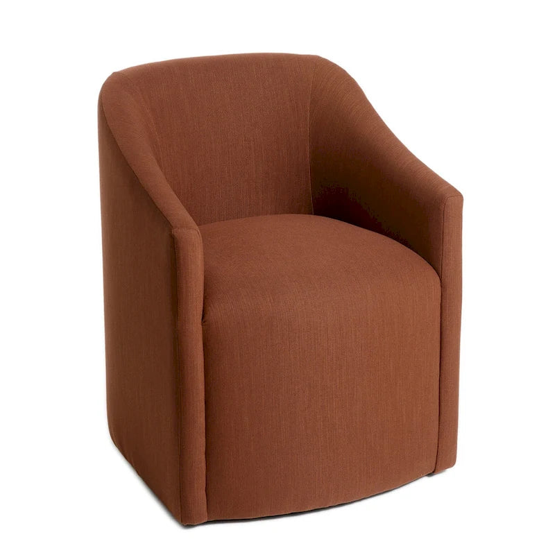 Fauteuil de salle à manger roulant tapissé de tissu de performance
