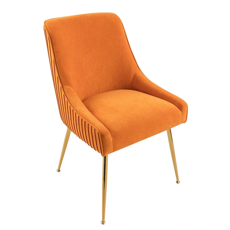 Chaise de salle à manger en velours style milieu de siècle