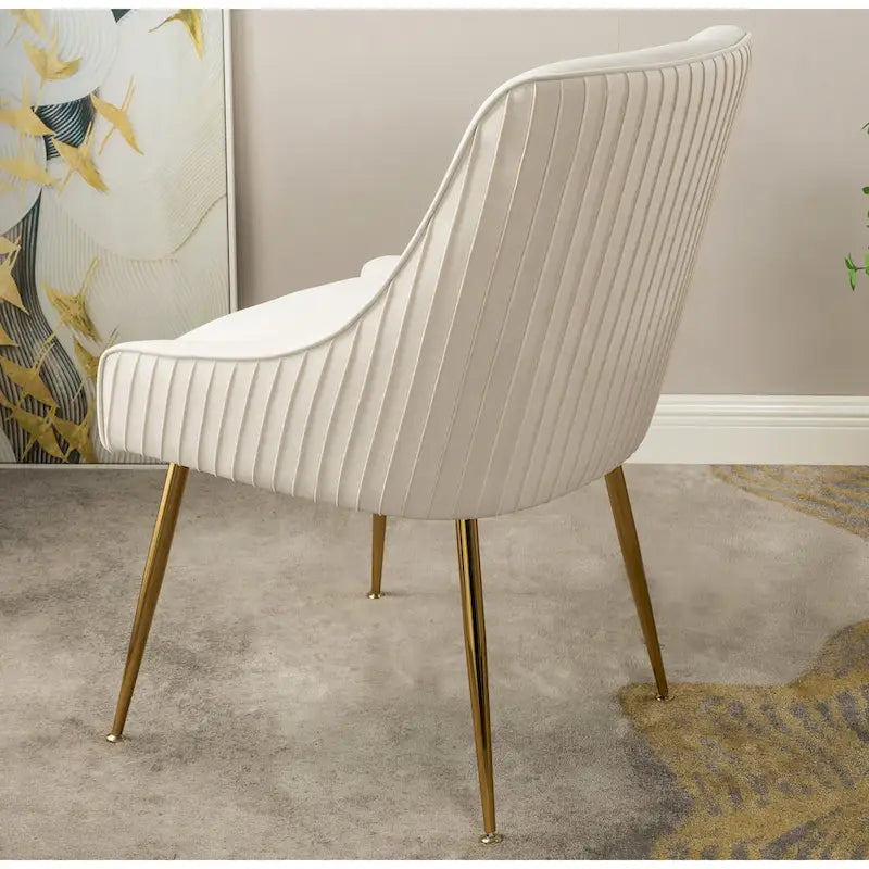 Chaise de salle à manger en velours style milieu de siècle