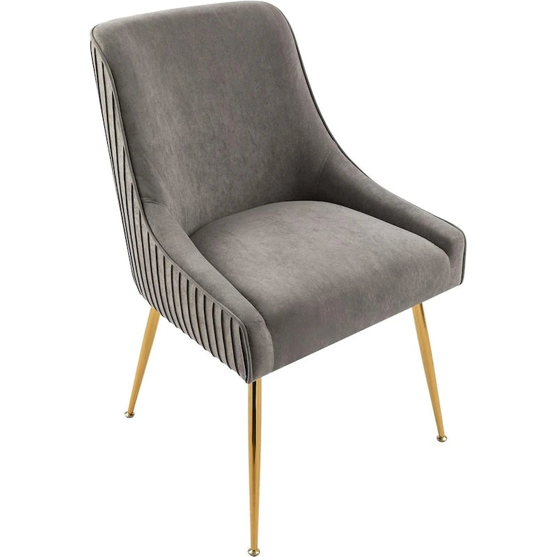 Chaise de salle à manger en velours style milieu de siècle